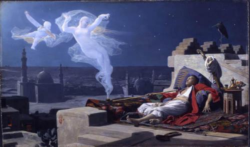 Image: the dream of the eunuch, by Jean-Jules-Antoine Lecomte du Nouÿ, 1874
